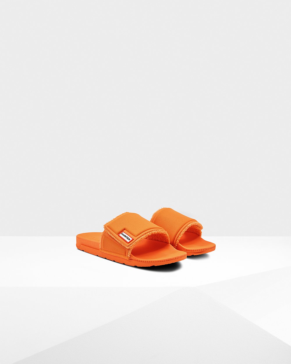 Womens Slides - Hunter Original Adjustable (76VBGASNL) - Orange